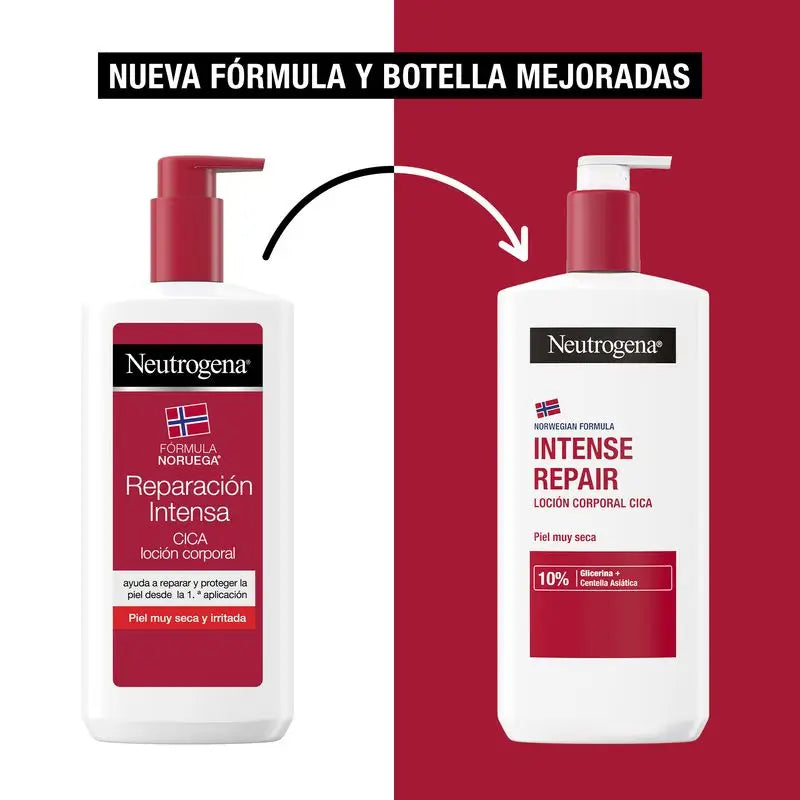 Neutrogena Norwegian Formula Pack Cica Loção Corporal de Reparação Intensa para Pele Seca, 2 X 750 Ml