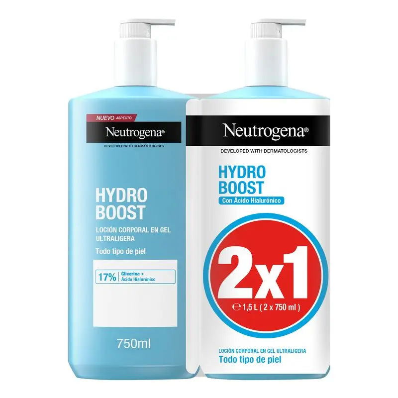 Neutrogena Pack Hydro Boost Gel Loção Ultraleve, 2 X 750 Ml