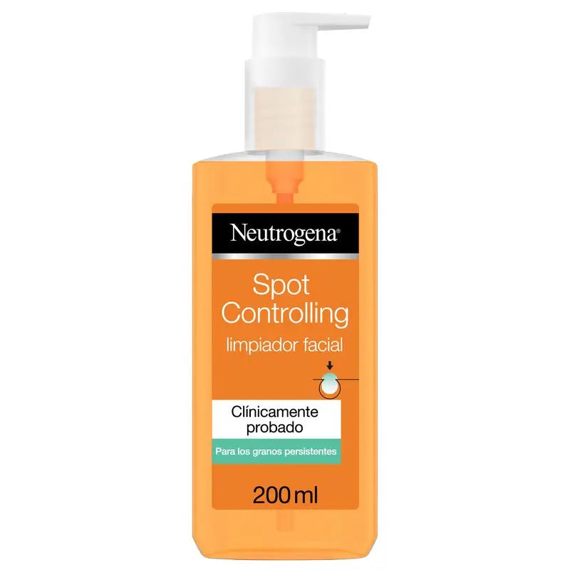 Neutrogena, Spot Controlling Limpiador Facial, Granos Persistentes, 200 ml