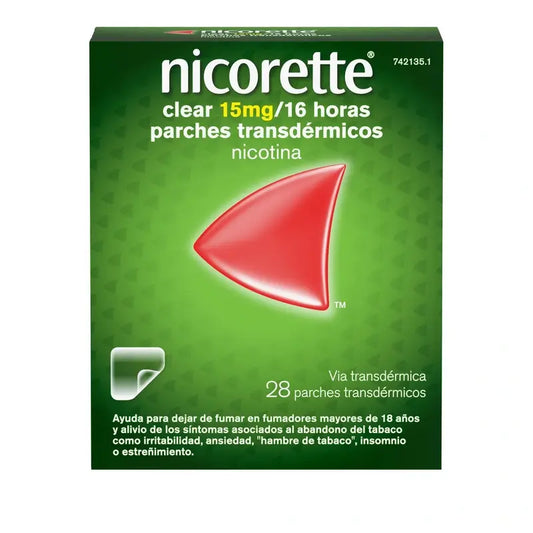 Nicorette Clear 15 mg/16 h, 28 adesivos transdérmicos