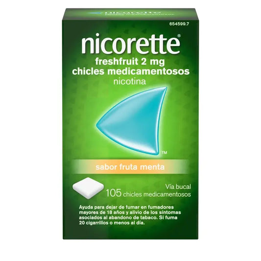 Nicorette Freshfruit 2 mg 105 Goma de mascar