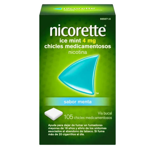 Nicorette Ice Mint 4 mg 105 Pastilhas elásticas