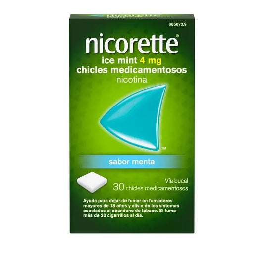 Nicorette Ice Mint 4 mg 30 gomas de mascar