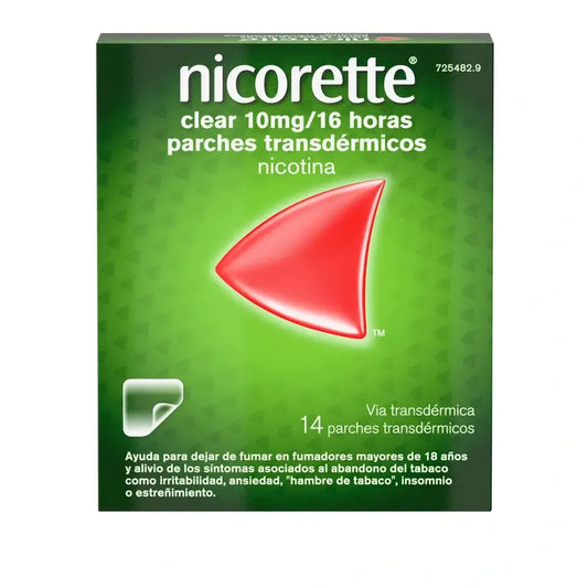 Nicorette Patches Transdérmicos 10 mg Patches de 16 horas 14 Patches