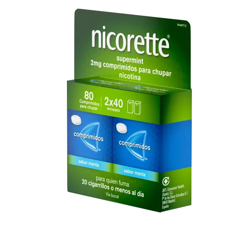 Nicorette Supermint Efg 2 Mg , 80 comprimidos para chupar