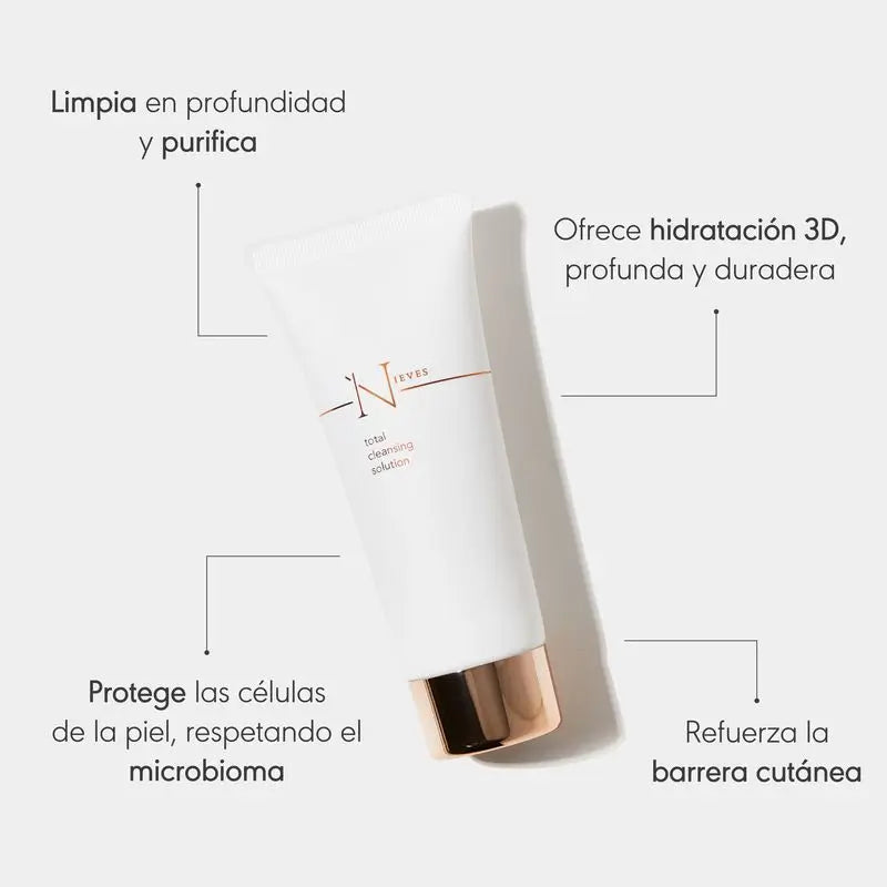 Nieves By Nieves Alvarez Gel de Limpeza Purificante Solução de Limpeza Total, 100 ml