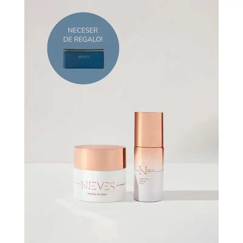 Nieves By Nieves Álvarez Pack Sérum Refirmante Power Firm Peptide, 30 Ml + Creme Facial Refirmante Lift Cream, 50 Ml + Bolsa de toucador