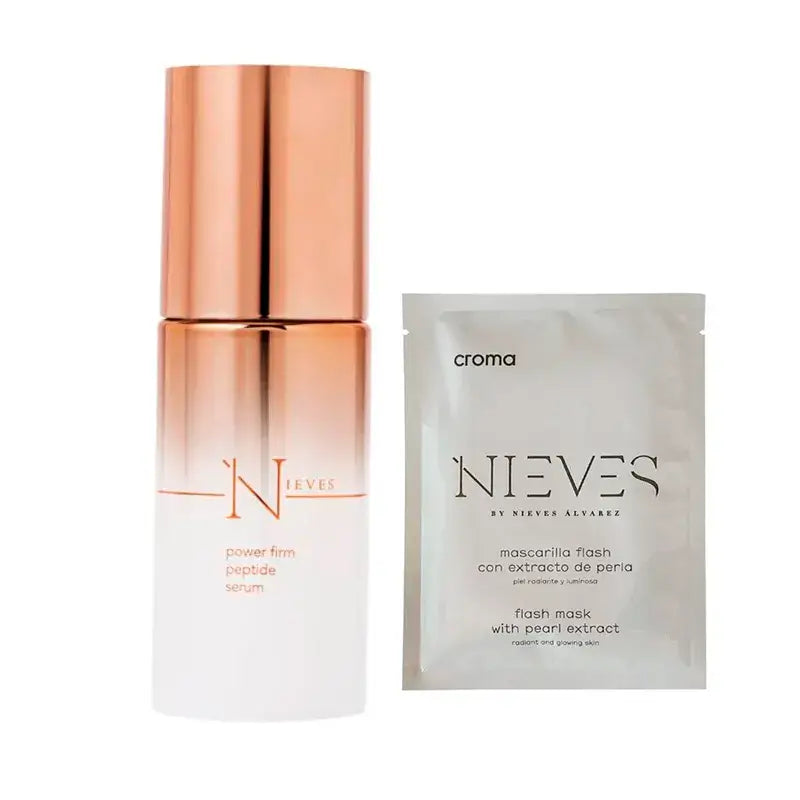 Pack Nieves By Nieves Álvarez Power Firm Peptide Firming Serum, 30 Ml + Nieves X Croma Brightening Flash Mask, 1 Unidade