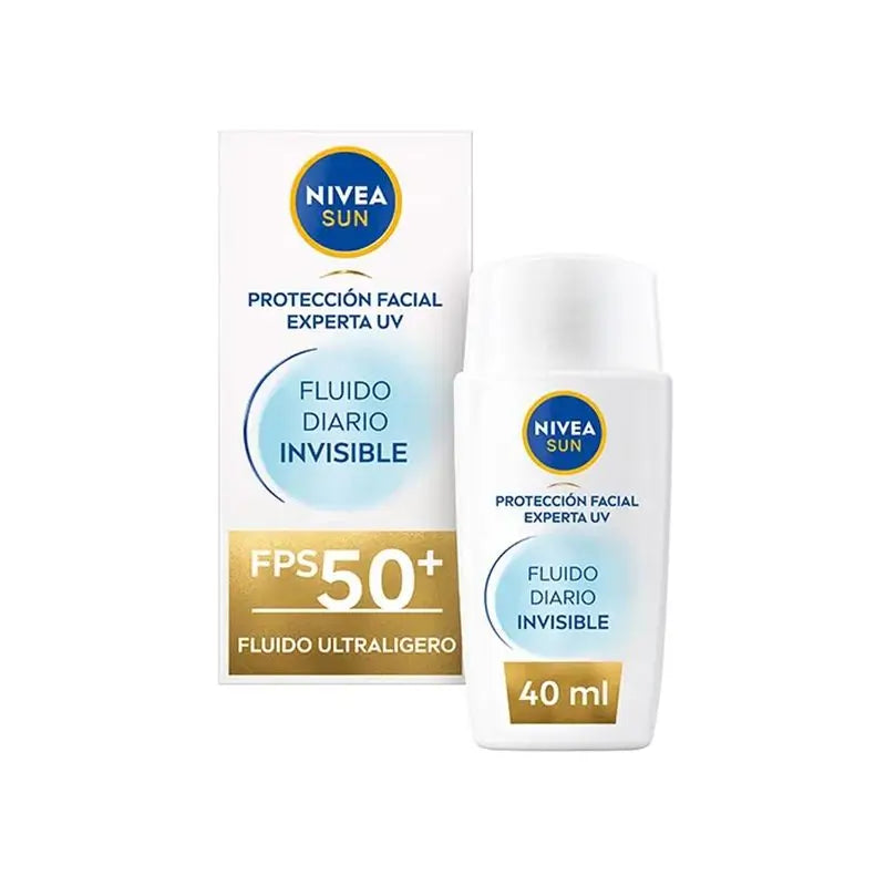 Nivea Sun Invisible Fluido Protetor Solar Diário para o Rosto Fp50+, 40 ml