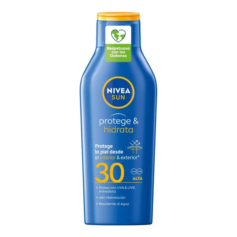 NIVEA Sun SPF30 Protege & Hidrata Leche Solar Hidratante, 400 ml