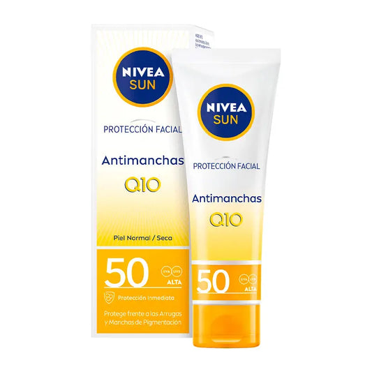 NIVEA Sun Antimanchas Q10 SPF50 Crema Solar, 50 ml