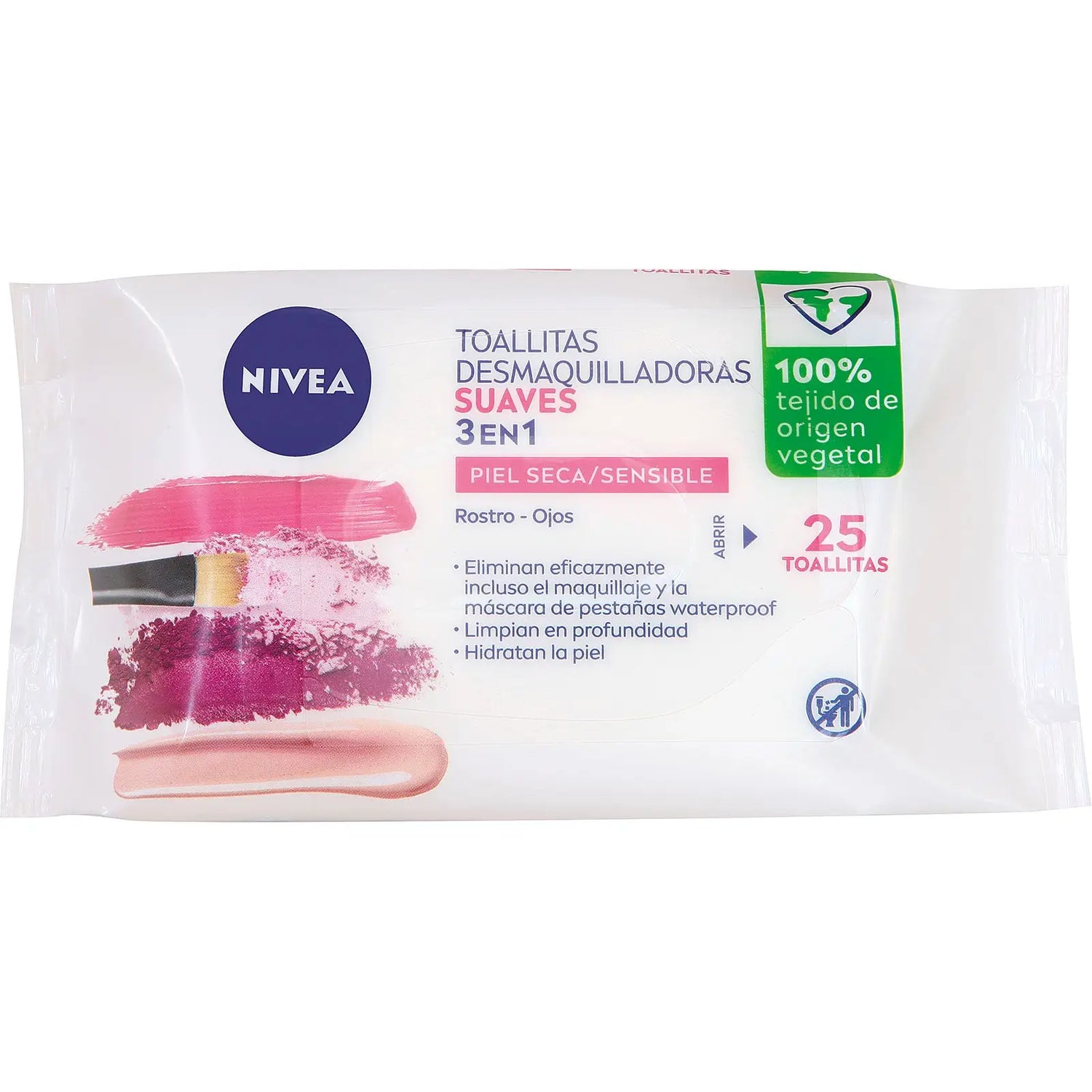 NIVEA Toalhetes Desmaquilhantes Biodegradáveis - Suaves (Pele Seca/Sensível)