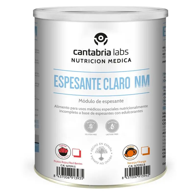 Clear Thickener Frutos Vermelhos, 400 gramas, Cantabria Labs Nutrição Médica