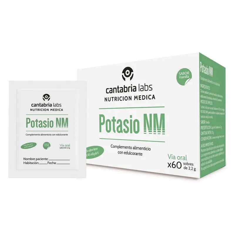 Potássio, 2,2 g x 60 saquetas, Cantabria Labs Nutrición Médica