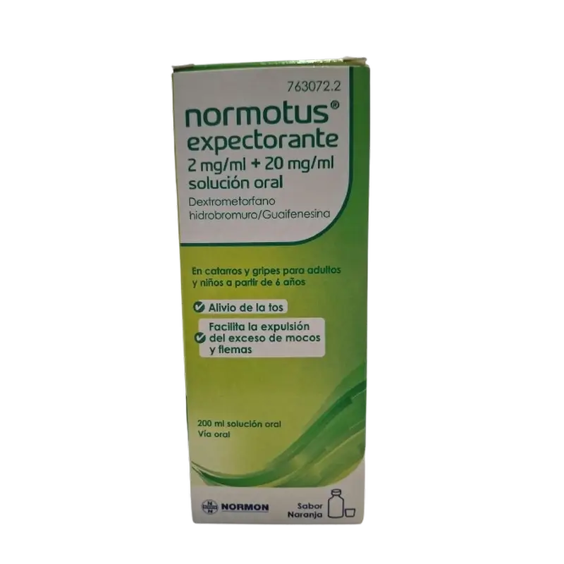 Normotus Expetorante 2 mg/ml + 20 mg/ml Solução Oral 1 Frasco, 200 ml