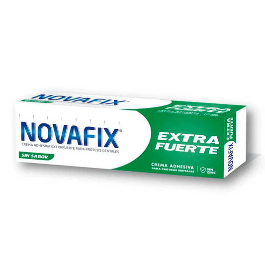 Novafix Extra Fuerte Crema Adhesiva Prótesis Dentales Sin Sabor 45 gr