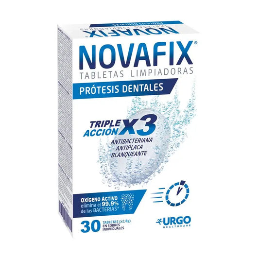 Novafix 3 em 1 Comprimidos de limpeza, 30 Comprimidos