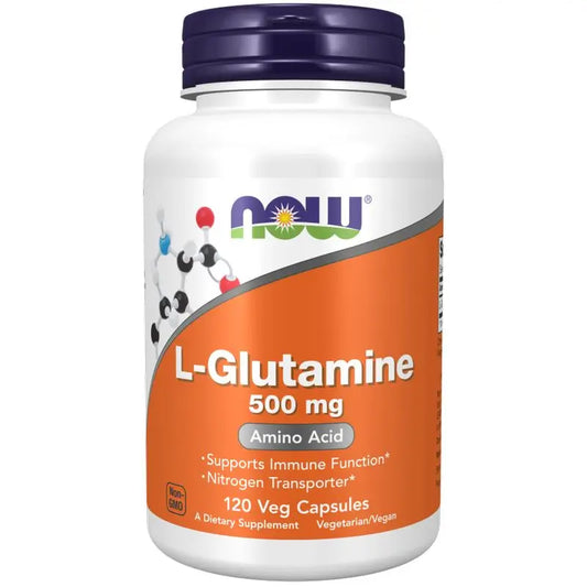 Now L-Glutamina , 120 cápsulas de 500 mg