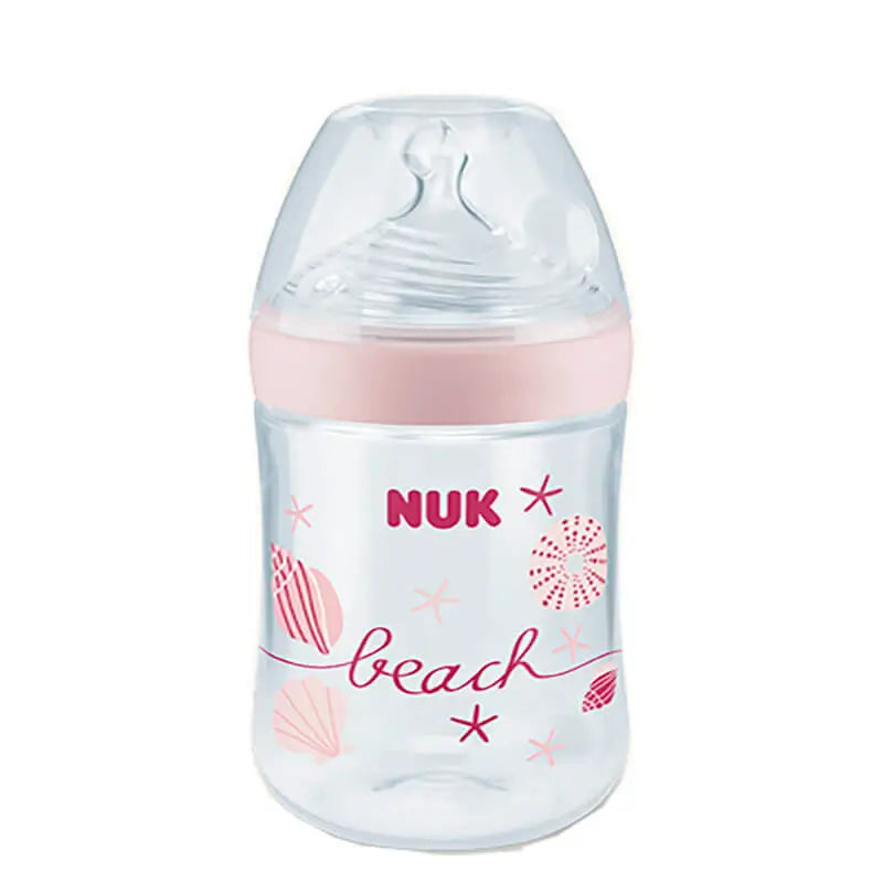 NUK Biberón Nature Sense Beach Time Silicona Talla L 6 - 18M 260 ml