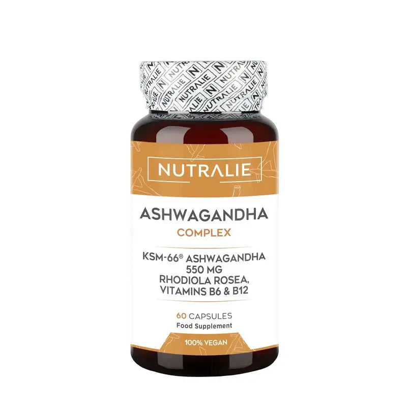 Nutralie Ashwagandha com B6 + B12 e Rhodiola Ansiedade , 60 cápsulas