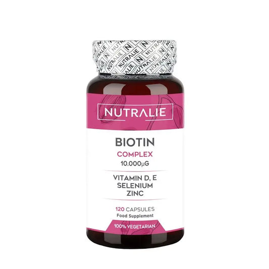 Nutralie Biotina com Vit D & E 10000Mcg Cabelo, Pele, Unhas , 120 cápsulas