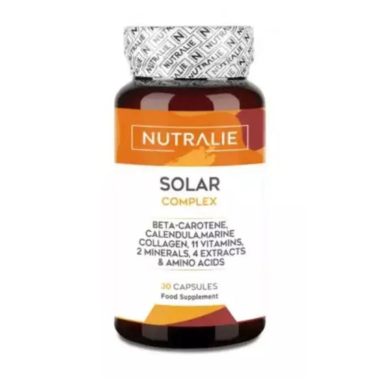 Nutralie Solar Complex com Colagénio Bronzeador e Proteção 30 Cápsulas.