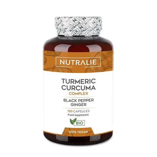 Nutralie Turmeric Complex Gengibre e Pimenta Preta Biológica , 120 cápsulas