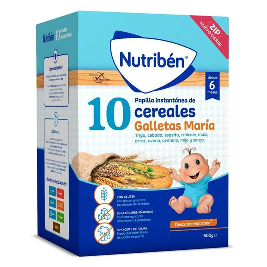 Nutriben 10 Cereais com Maria Crackers, 600 g