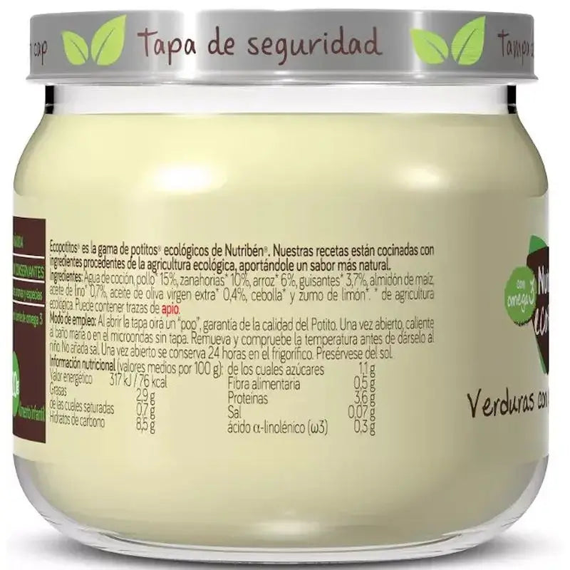 Nutriben Ecopotito Introducción Pollo Corral y Verduras 4M 120 gr