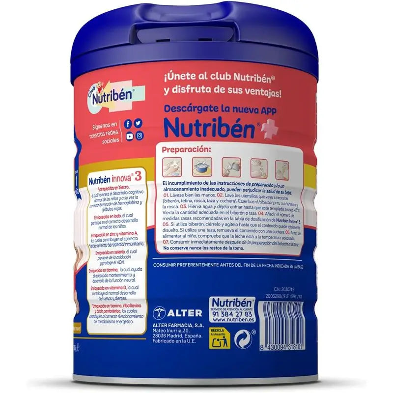 Nutriben Innova 3 OLM Leite 800 G