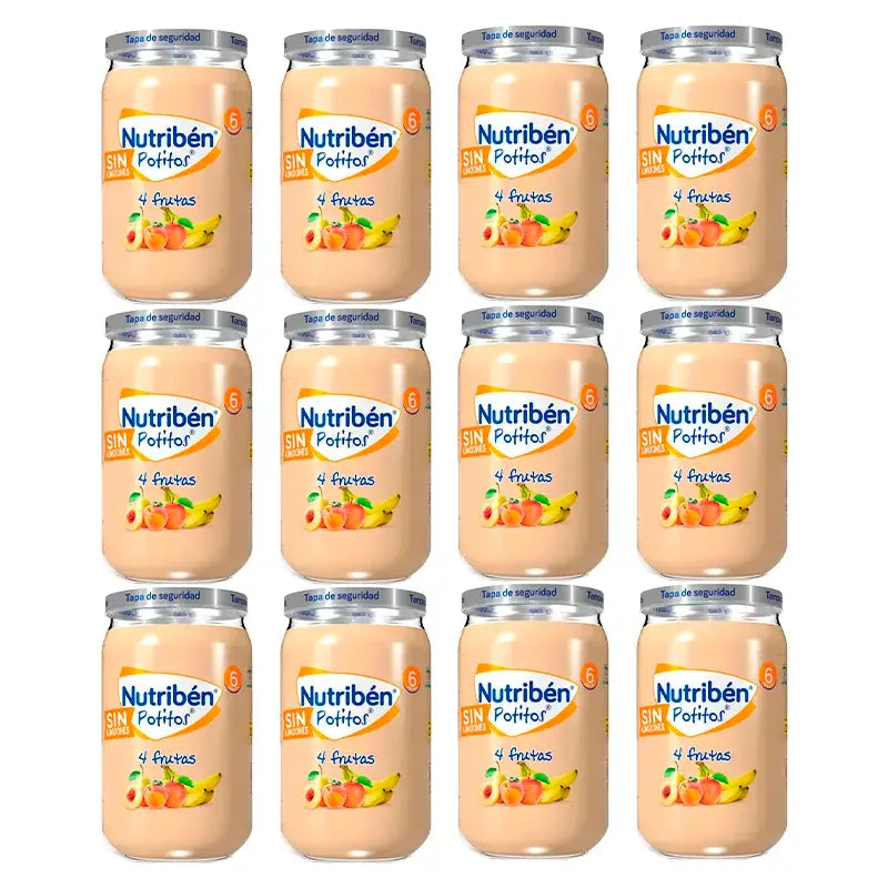 Nutriben Potito 4 Frutos , 12 x 235 gramas