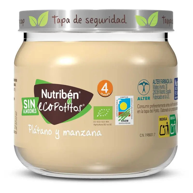 Alimento para bebé Nutriben Banana e Maçã, 120 g