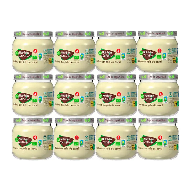 Nutriben Potito Eco Home Carne Vegetal Frango , 12 x 120 gramas