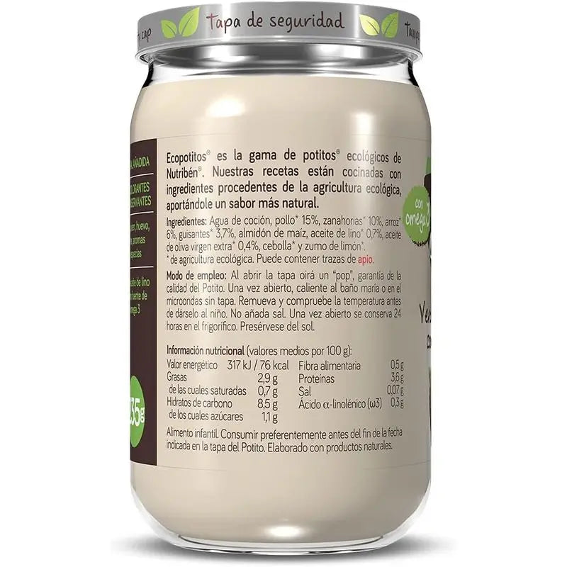 NUTRIBEN Potito ECO Verduras y pollo 235 gr