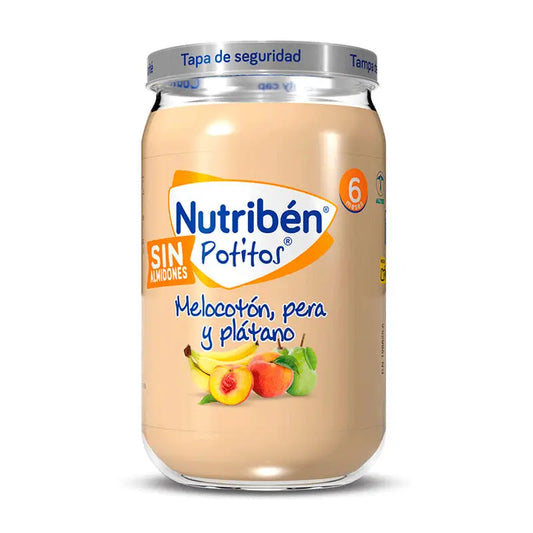 Nutribén Potito Melocotón, Pera y Platano, 235 gr