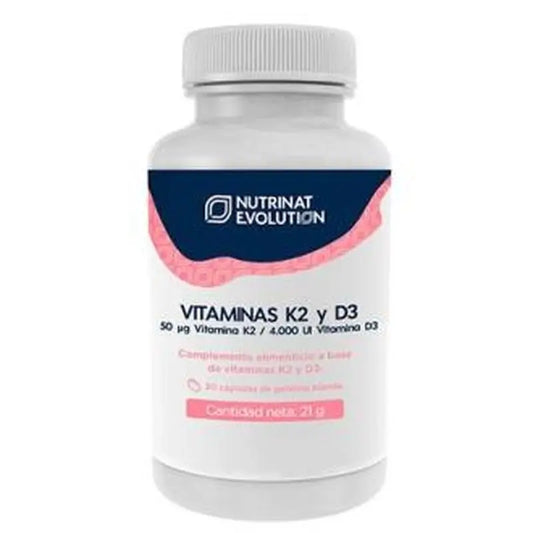 Nutrinat Evolution Vitaminas K2 D3 30 Cápsulas 