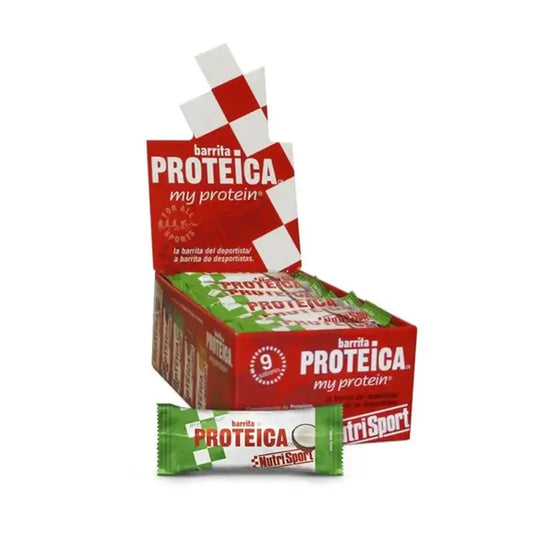 Caixa de proteína de coco Nutrisport , 24 paus