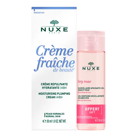 Conjunto de oferta Nuxe Crème Fraîche De Beauté® 48H Moisturising Repulpant Cream + Very Rose Micellar Water 50Ml