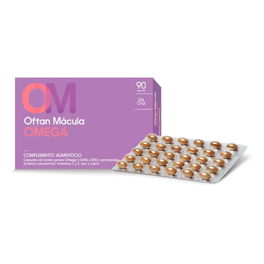 Oftan Macula Omega Suplemento alimentar, 90 Cápsulas