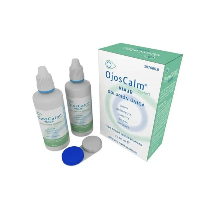 Ojoscalm Solução Única Líquido para Lentes, 2x60 ml