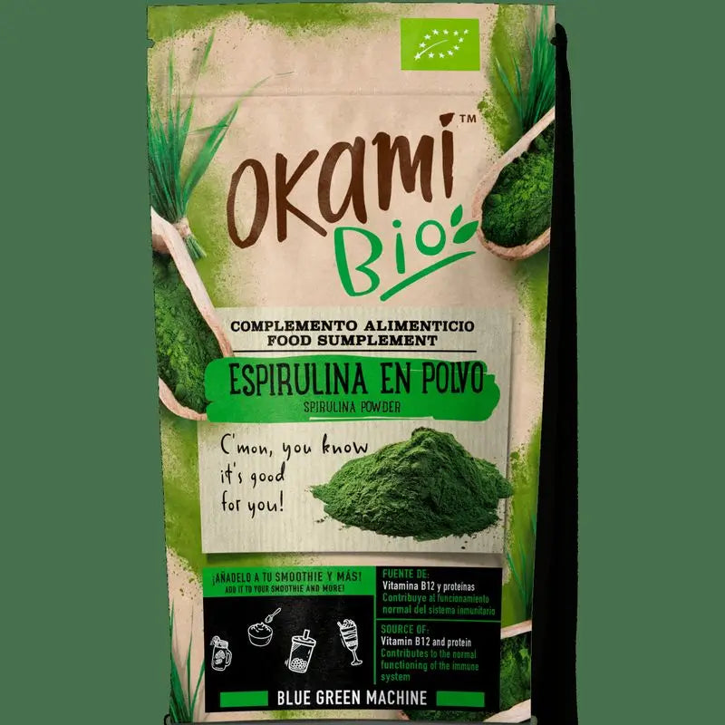 Okami Bio Spirulina em Pó 150Gr. Bio Sg Vegan