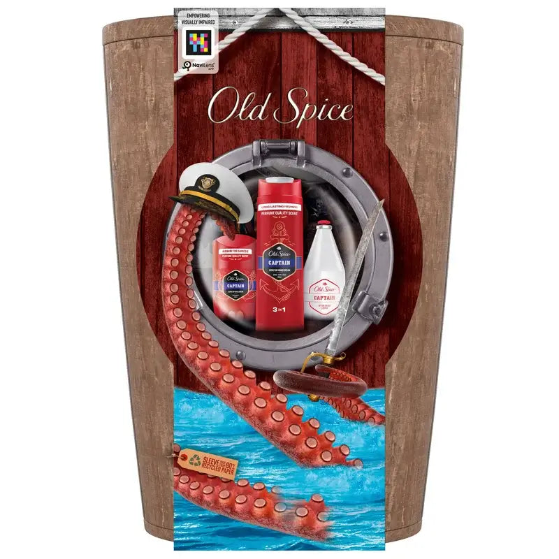 Conjunto de oferta Old Spice Captain Barrel com gel de duche