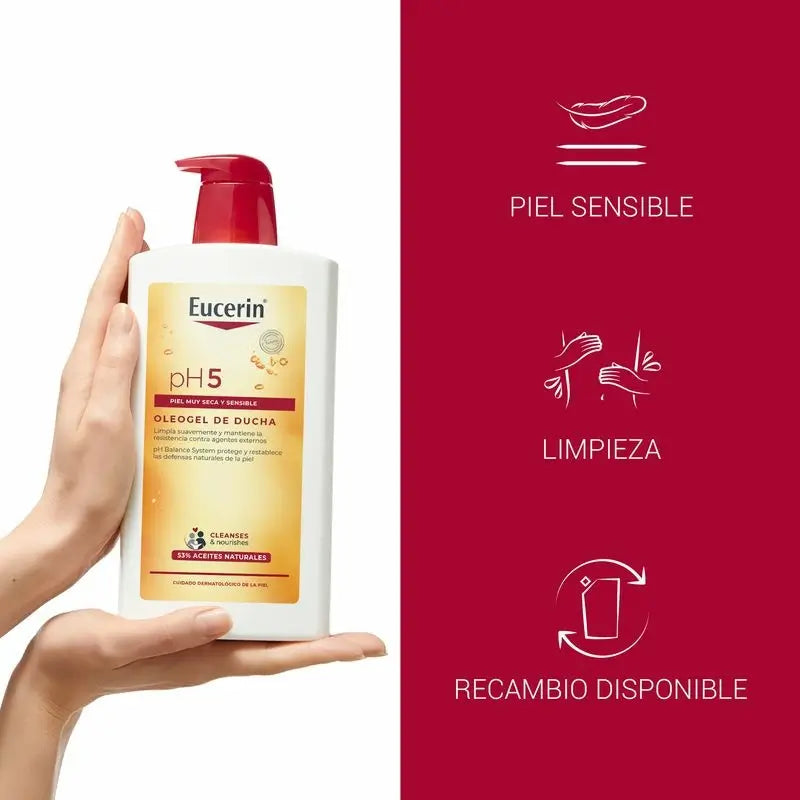 Eucerin Oleogel Ducha Ph5, 1000 ml