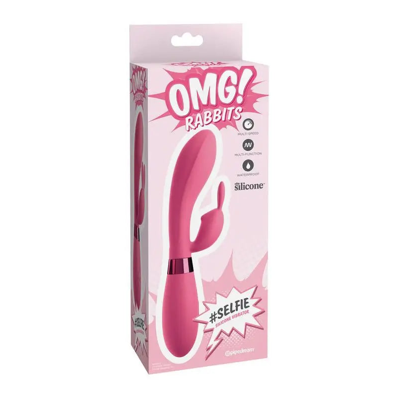 Omg Selfie Silicone Vibrator Rabbit Pink