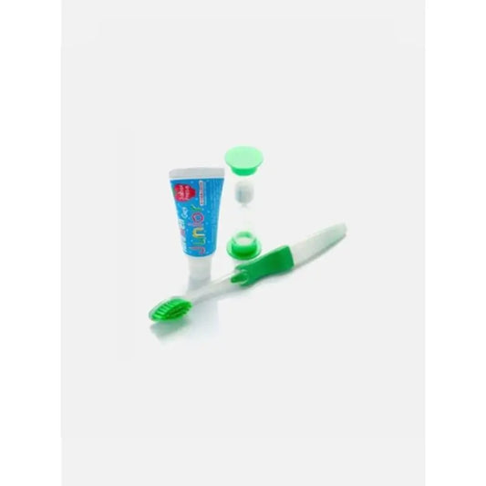 Kit infantil Oradent Foradyno Escova de dentes+Relógio+Pasta