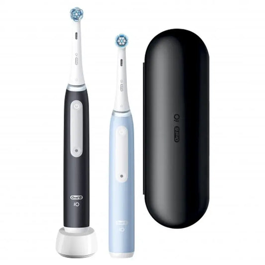 Oral-B Braun Braun iO3s Duplo Escova de dentes eléctrica Preto e azul