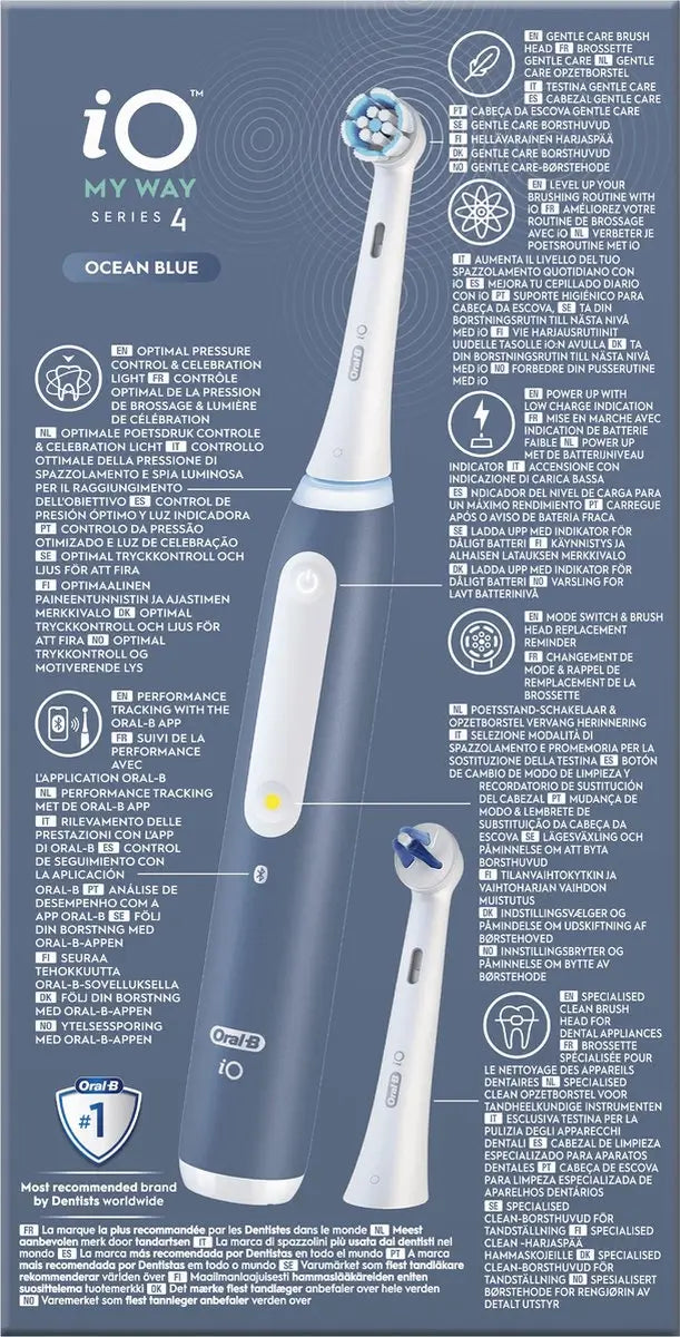 Oral-B Braun Braun iO4 My Way Escova de dentes eléctrica Azul