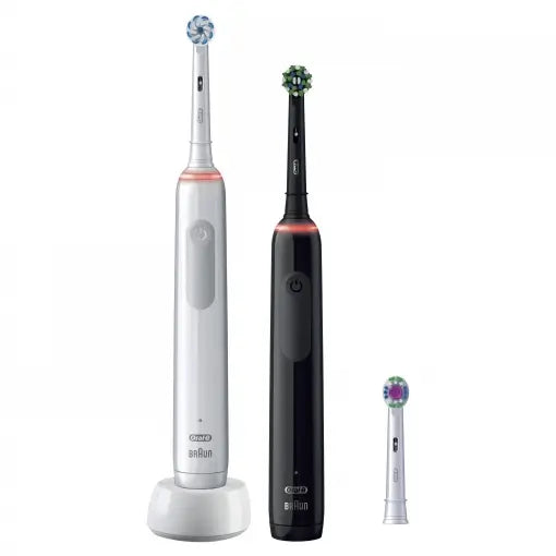 Oral-B Braun Escova de dentes eléctrica Braun Pro 3 Duo Branco/Preto