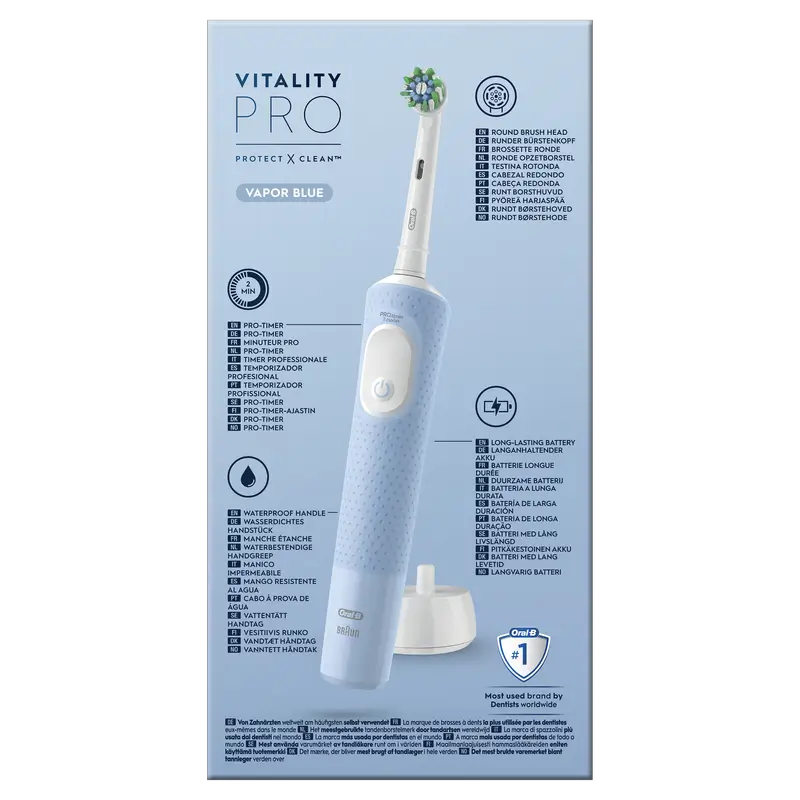 Oral-B Braun Vitality Pro Escova de dentes recarregável Azul