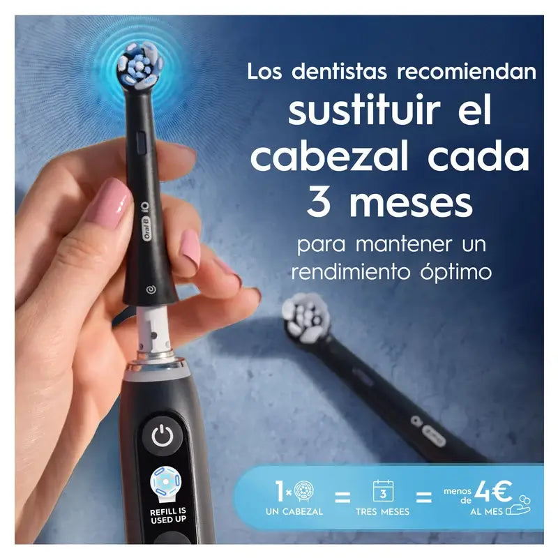 Cabeças de escova de substituição Oral B iO Ultimate Clean Black, embalagem com 4 unidades